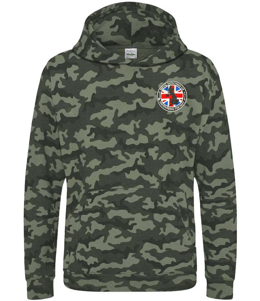 MDUK Embroidered Kids Camo Hoodie (30° Wash)